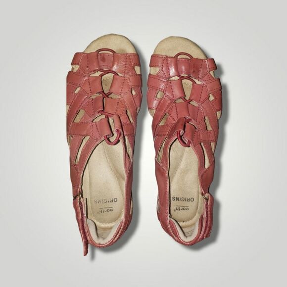 Earth Origins Sandals Size 6 M regal red Belle Bridget - Picture 3 of 7